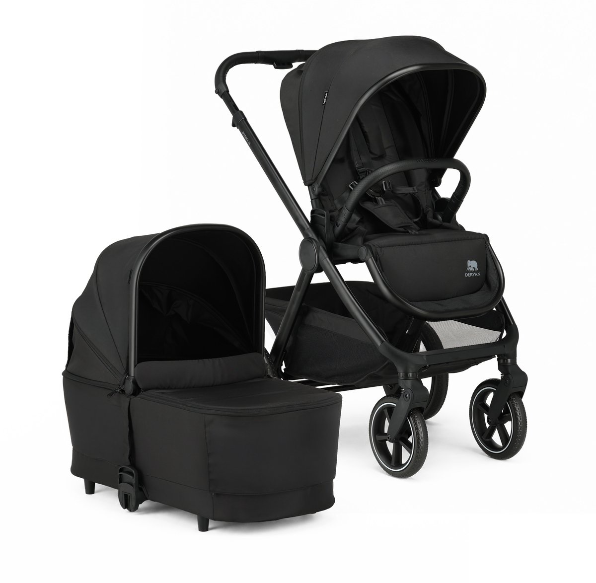 Deryan Naya 2-in-1 Kinderwagen - Inklapbaar - Met Regenhoes - Zwart