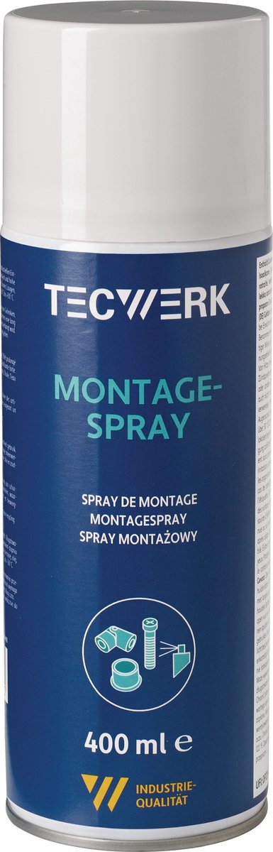 Montagespray 400ml geelachtige spuitbus TECWERK