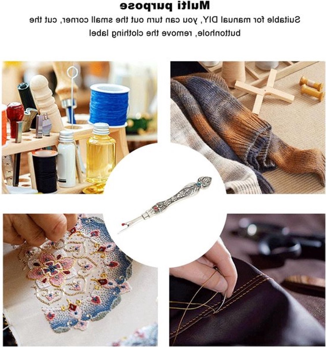 Kleine gescheurde naald voor naaien, DIY borduren en handwerk creaties, ideaal voor ambachtelijke projecten