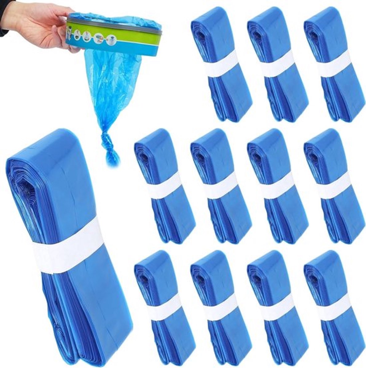 Navullingspakket voor luiertassen, universele containerzakken met geurcontrole en 4,5 m lengte voor luiers en babyvoeding