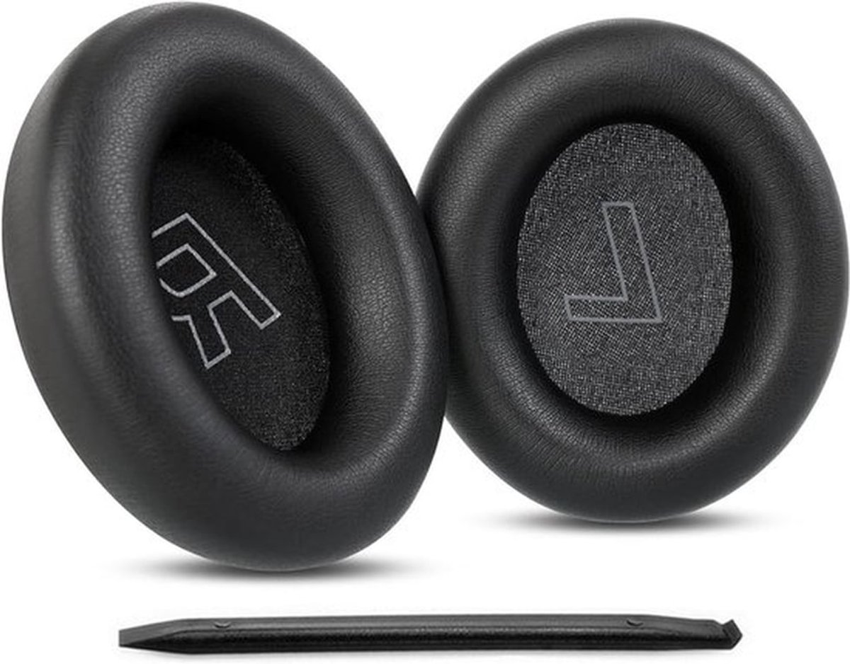 Vervangende Oorkussens voor Draadloze Over-Ear Hoofdtelefoons met Geheugenfoam en Zacht Leer - Zwart, Comfortabel en Duurzaam