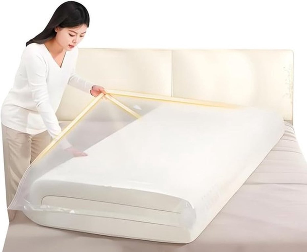 Vacuumzakken voor Matrassen 240 x 130 cm - Herbruikbare, Sluitbare Zak voor Verhuizing en Opslag