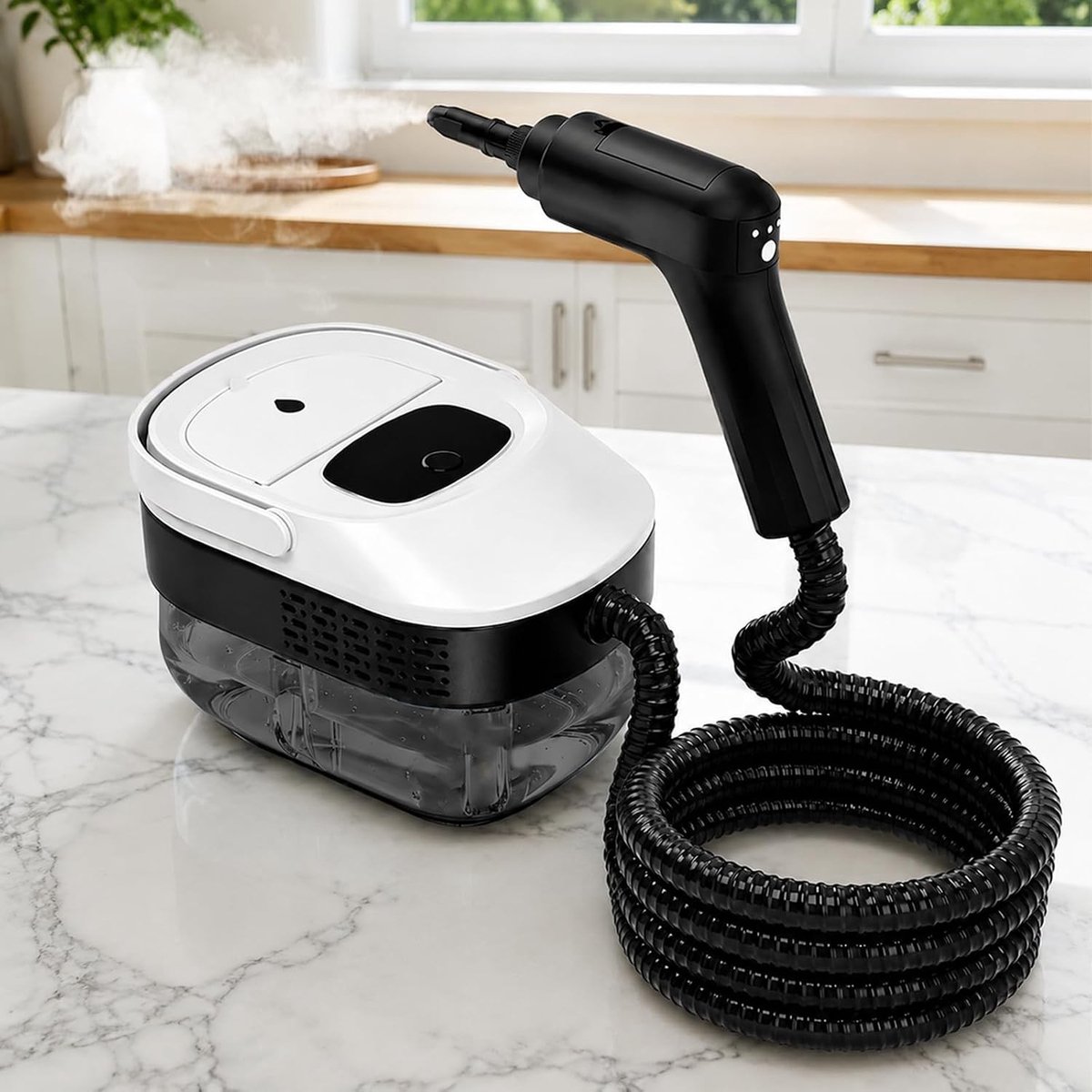 Draagbare Stoomreiniger - Wit - 1,6 L - 2500 W met 14 Accessoires - Voor Huishouden en Auto