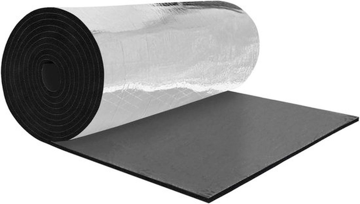 Geluidsisolatie 6 mm - Aluminiumfolie/Schuimstof - Zelfklevend - Waterdicht/Stofdicht - Vuurvast - Verbeterde akoestiek - Geluidsisolatieplaat