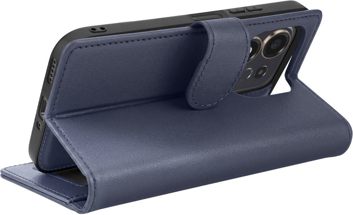 Mayaxess, 2-in-1 Portemonnee Hoesje voor Honor 600 Smart Anti-RFID met Afneembare Case, Blauw