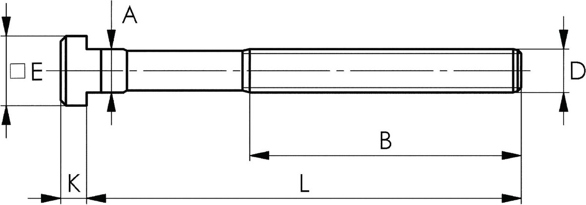 AMF T-Groefbout DIN 787 T-groef 14 mm M12 lengte 160 mm - 82966