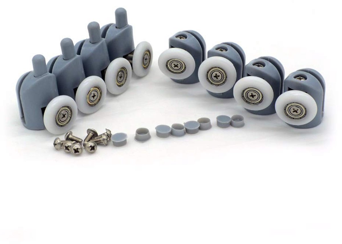 Solidchoice - Douchedeurrolset met 8 Rollen voor Douchedeuren 20 mm Diameter