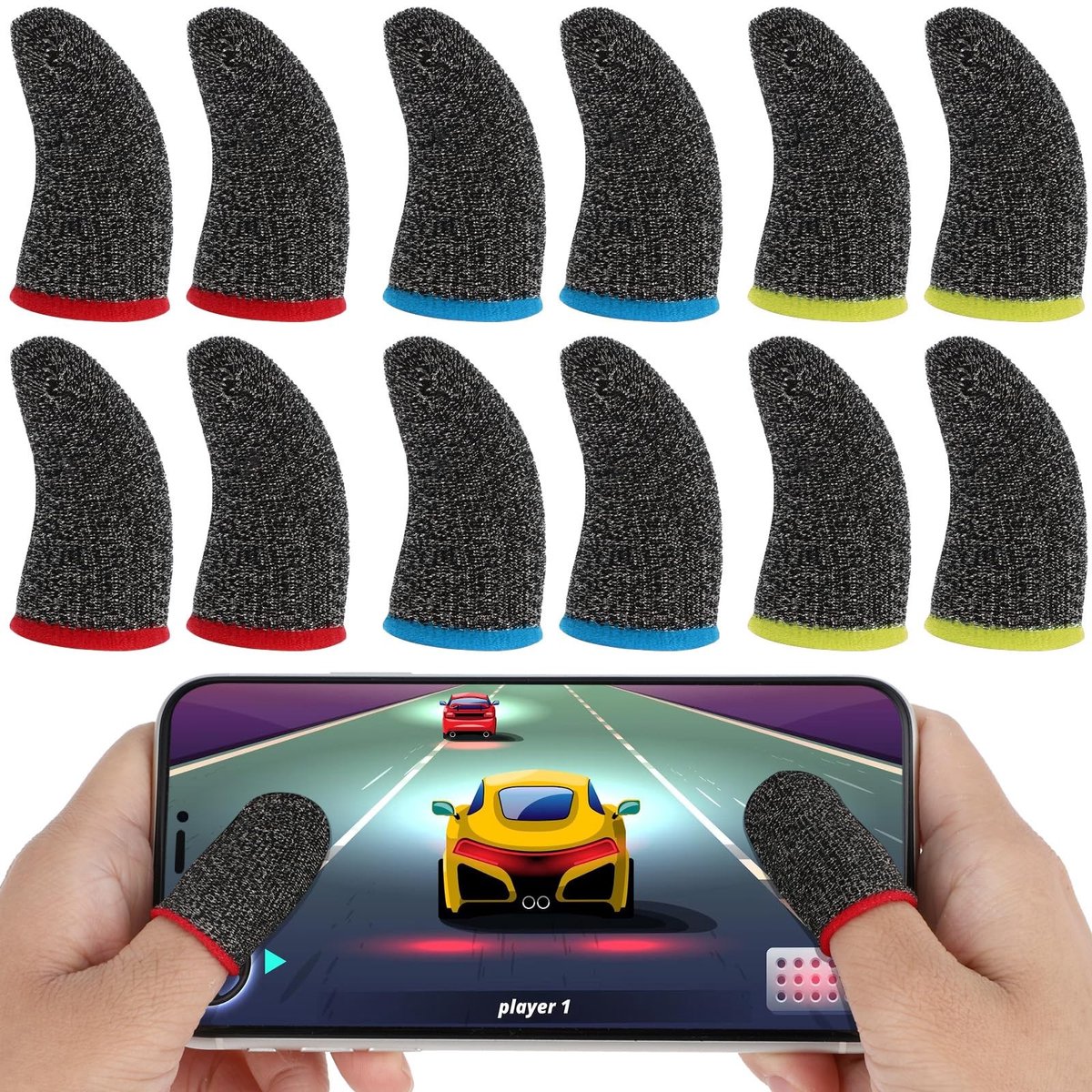 Solidchoice - 30 Stuks Gaming Vingerhoezen voor Mobiele Spellen