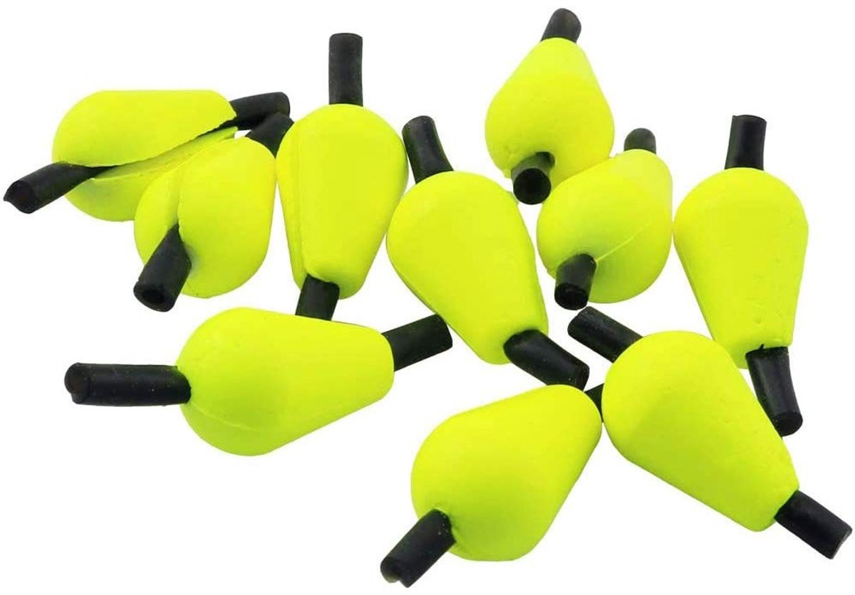 Solidchoice - Float Foam Indicatoren Vliegen Vissen - Hoog Drijfvermogen - Fluorescerend Geel - Perfect voor Vliegenvissen - 6 Stuks Vissen Accessoire