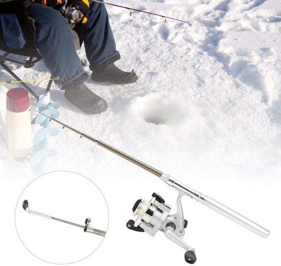 SnelShoppen - Mini Telescopische Hengel Pen Hengel Set met Spin Reel voor Zoutwater en Zoetwater - Lichtgewicht Fiberglas, Corrosiebestendig, Ideaal v van Snelshoppen — afbeelding 3