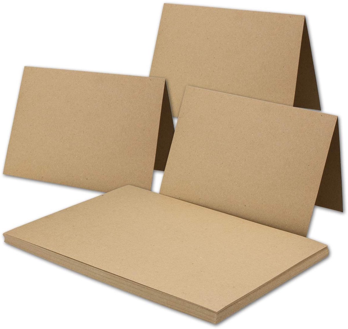 Solidchoice - Ecologische Kraftpapier Kaarten en Enveloppen Set - 100 B6 Doppelkarten