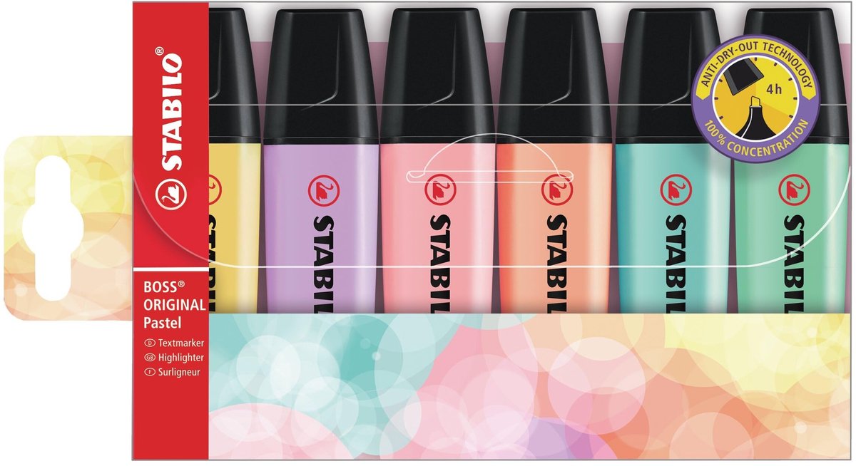 Solidchoice - Premium Pastel Markeerstiften Set - 6 Kleuren
