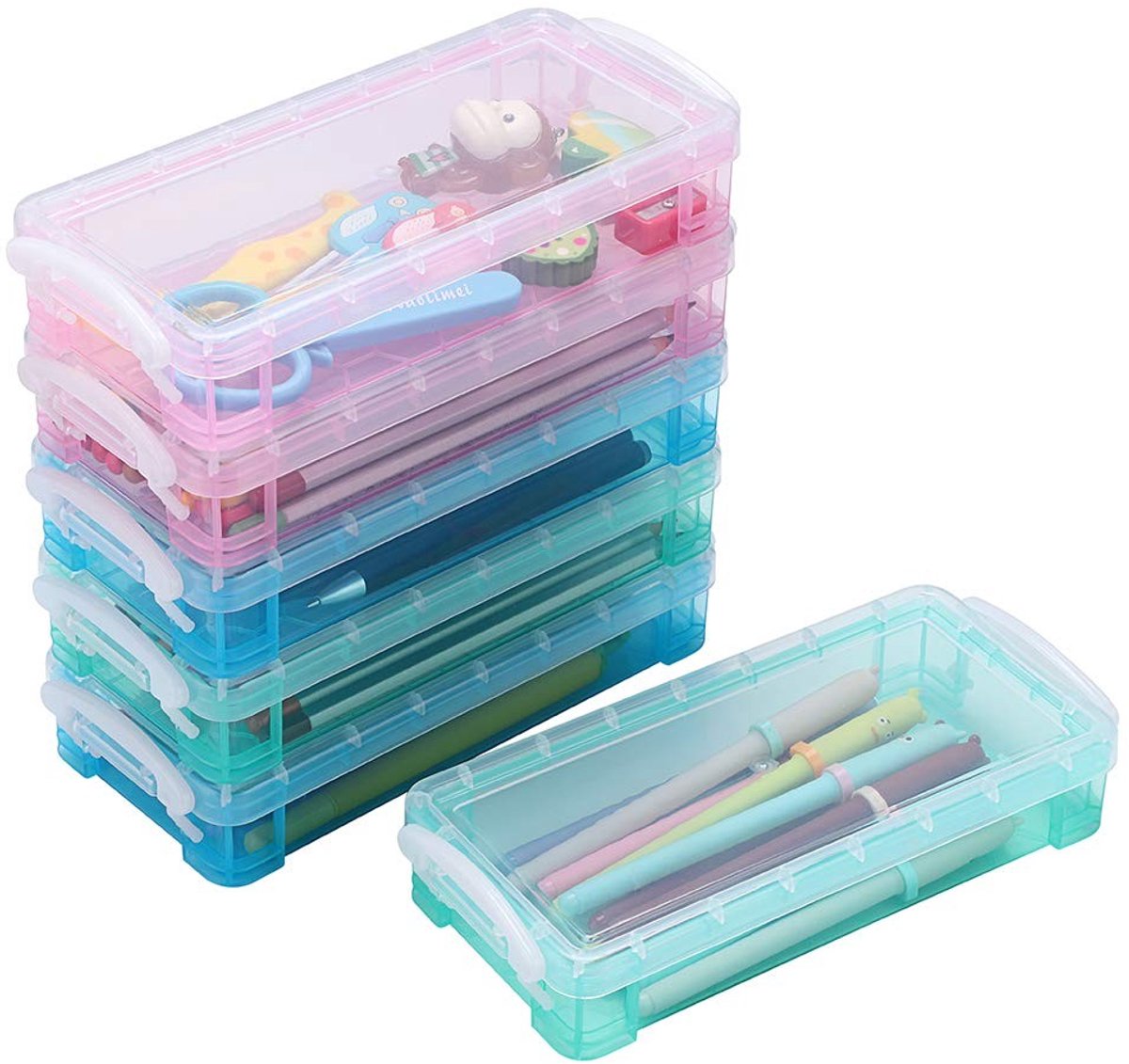 Solidchoice - 6 Stuks Stapelbare Pennenhouders voor Bureau Organisatie