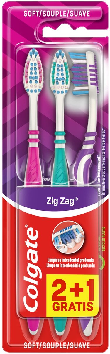 Solidchoice - Zachte Tandenborstel Zig Zag (3 stuks)