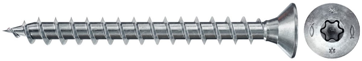 Fischer 1.000x Power-Fast II FPF II CTF 3 x 35 mm BC verzonken kop met binnenzeskant TX10 volledig schroefdraad galvanisch verzinkt blauw gepassiveerd - 670014