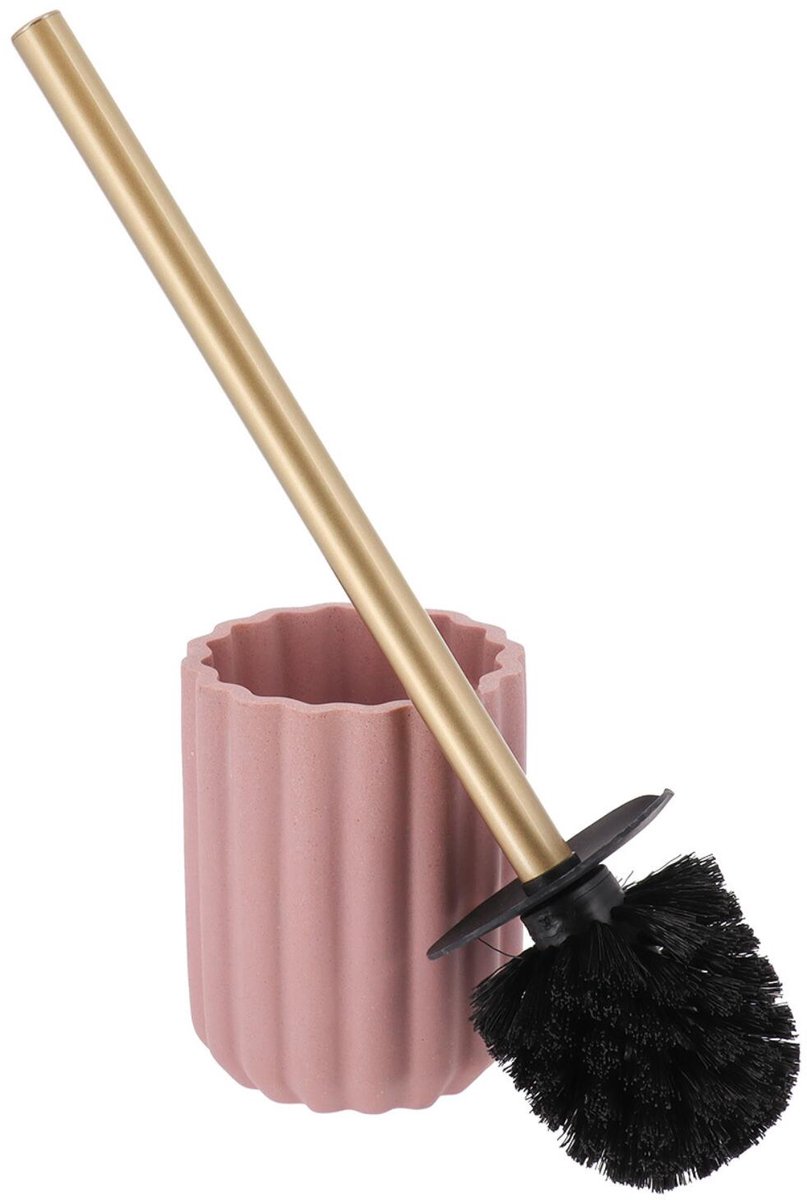 Tendance toiletborstel Ibiza - roze - H38 x D10 cm - polyresin - wc borstel