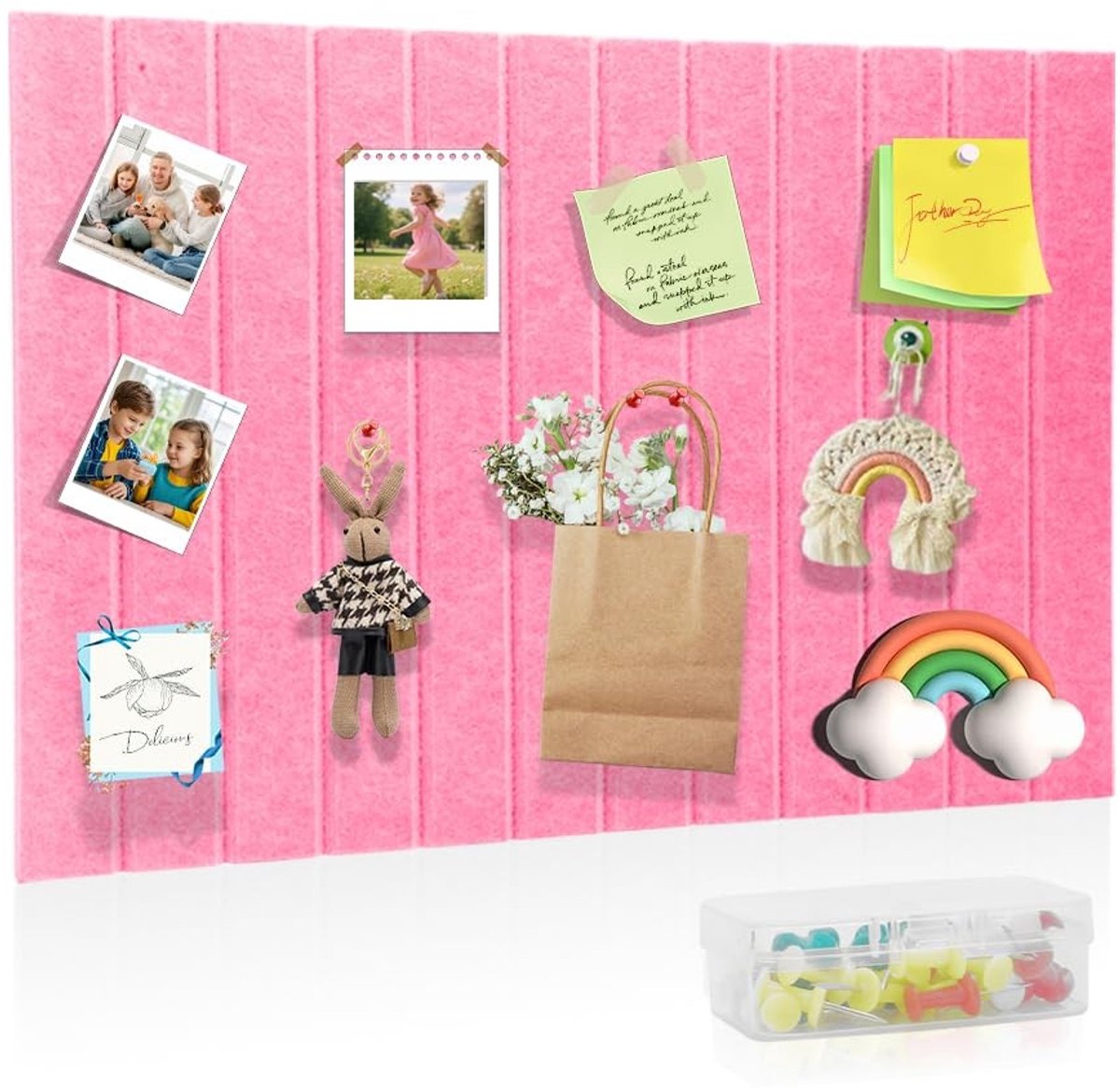 Solidchoice - Groot Zelfklevend Memobord van Vilt voor Wanddecoratie