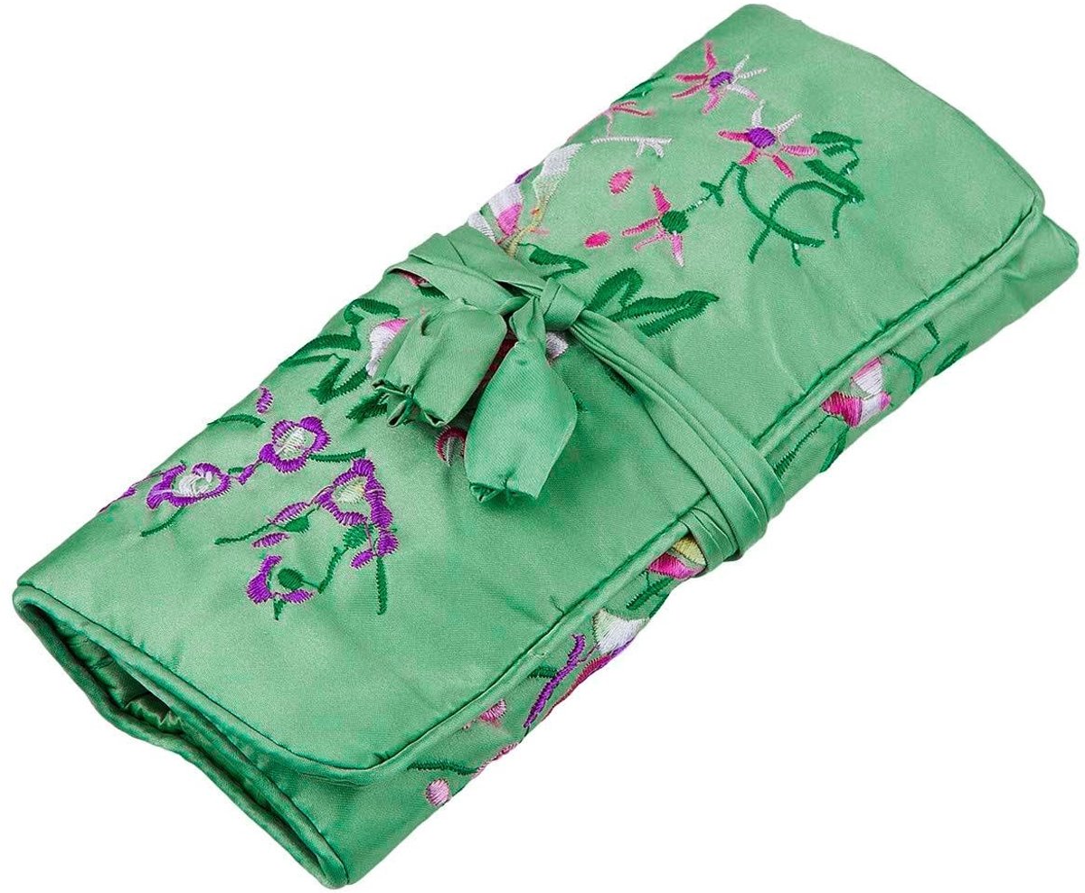 Solidchoice - Draagbare Organizer voor Sieraden, Groene Reissieradenrol