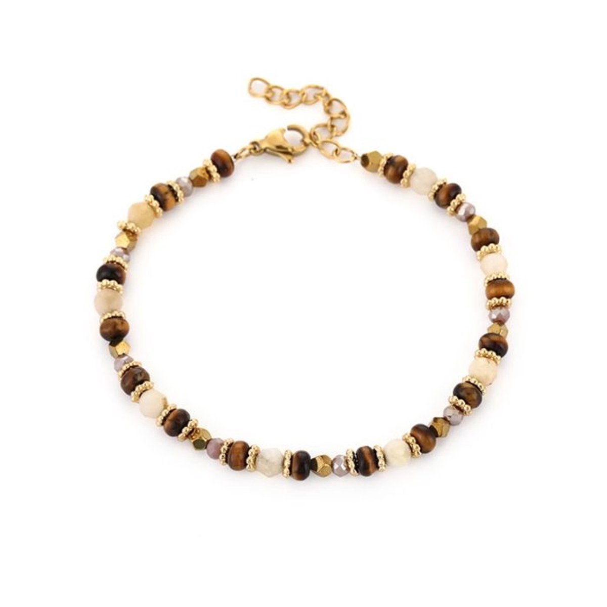 Bijoutheek Armband (Sieraad) Kralen Fijn Goudkleurig