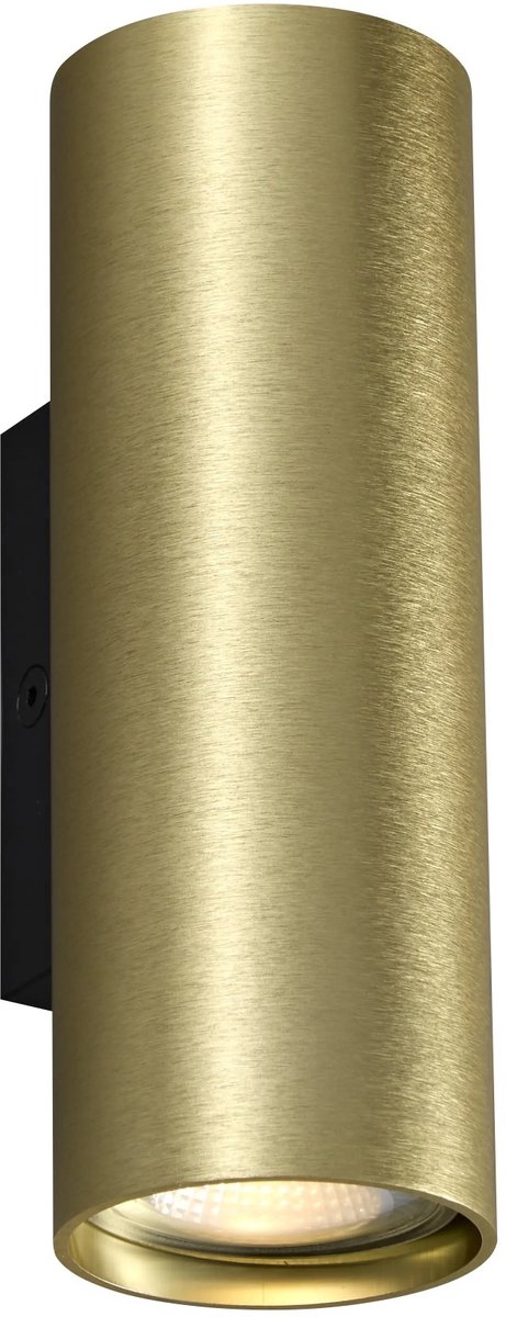 Taboo wandlamp up/down, goud aluminium, IP20, dimbaar, 2 lichtpunten, GU10-fitting, lichtbron niet inbegrepen