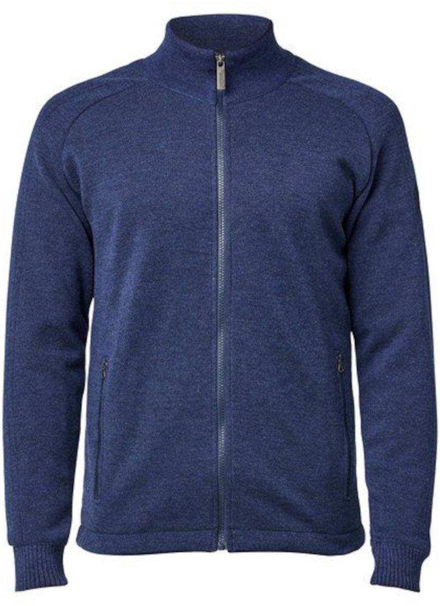 Ivanhoe vest Henry Full Zip Windbreaker Steelblue - merinowol - Blauw