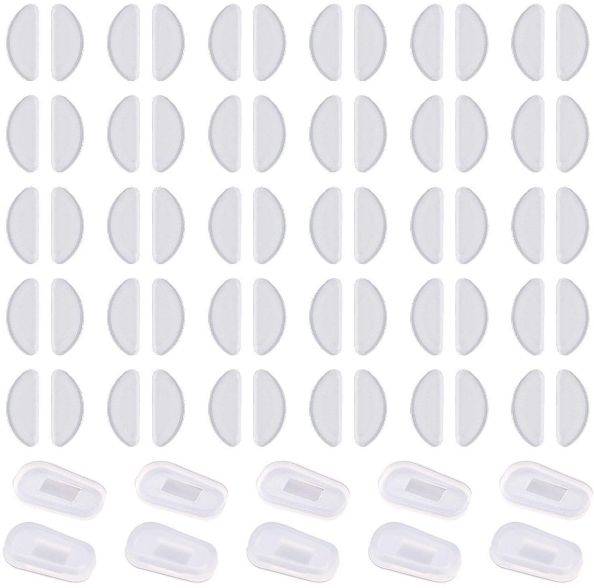 Solidchoice - 30 Paar Antislip Glazen Siliconen Stickers - Inclusief 5 Witte Neuspads