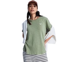 Roxy Ocean Wave Regular Fit T-shirt Met Korte Mouwen Groen S Vrouw
