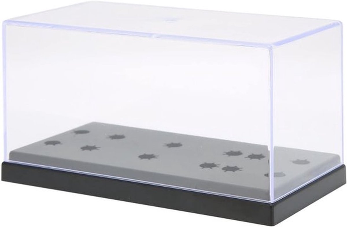 Displaybox met Lange Naaldstandaard, Transparante Opbergdoos voor Platenspelers, Geschikt voor Universele Hoofden en Rubber Voetjes