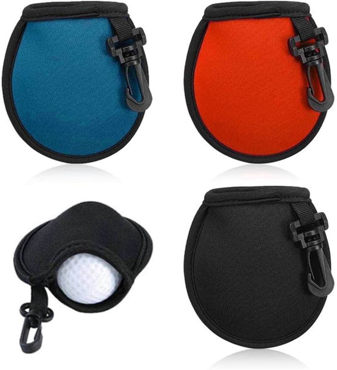 Set van 3 Draagbare Golftassen met Reinigingsaccessoires - Voor Golfballen