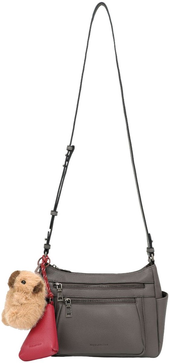 FREDsBRUDER Leren schoudertas My Bestie Collection My Bestie Multi-Crossbag Deep Grey grijs