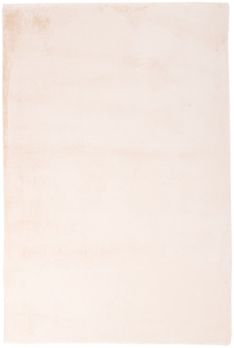 Padiro hoogpolig shaggy vloerkleed 120 x 170 cm - crème - modern effen design - geschikt voor vloerverwarming - van polyester