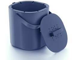 PTMS® Keuken GFT Afvalemmer 6L - Biobak met koolstoffilter & ophangbaar deksel - ShopVlot