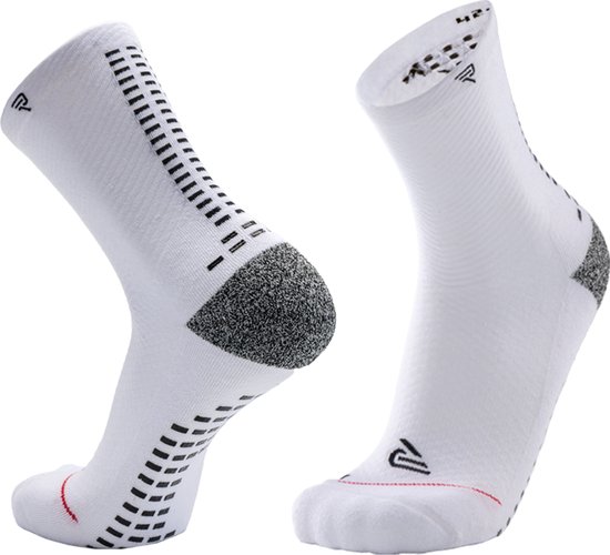 RØFF SOCKS® Gripsokken Voetbal - Sportsokken - Hardloopsokken - Naadloos - Ultrazacht - Biologisch Katoen - Wit - Maat 44/45