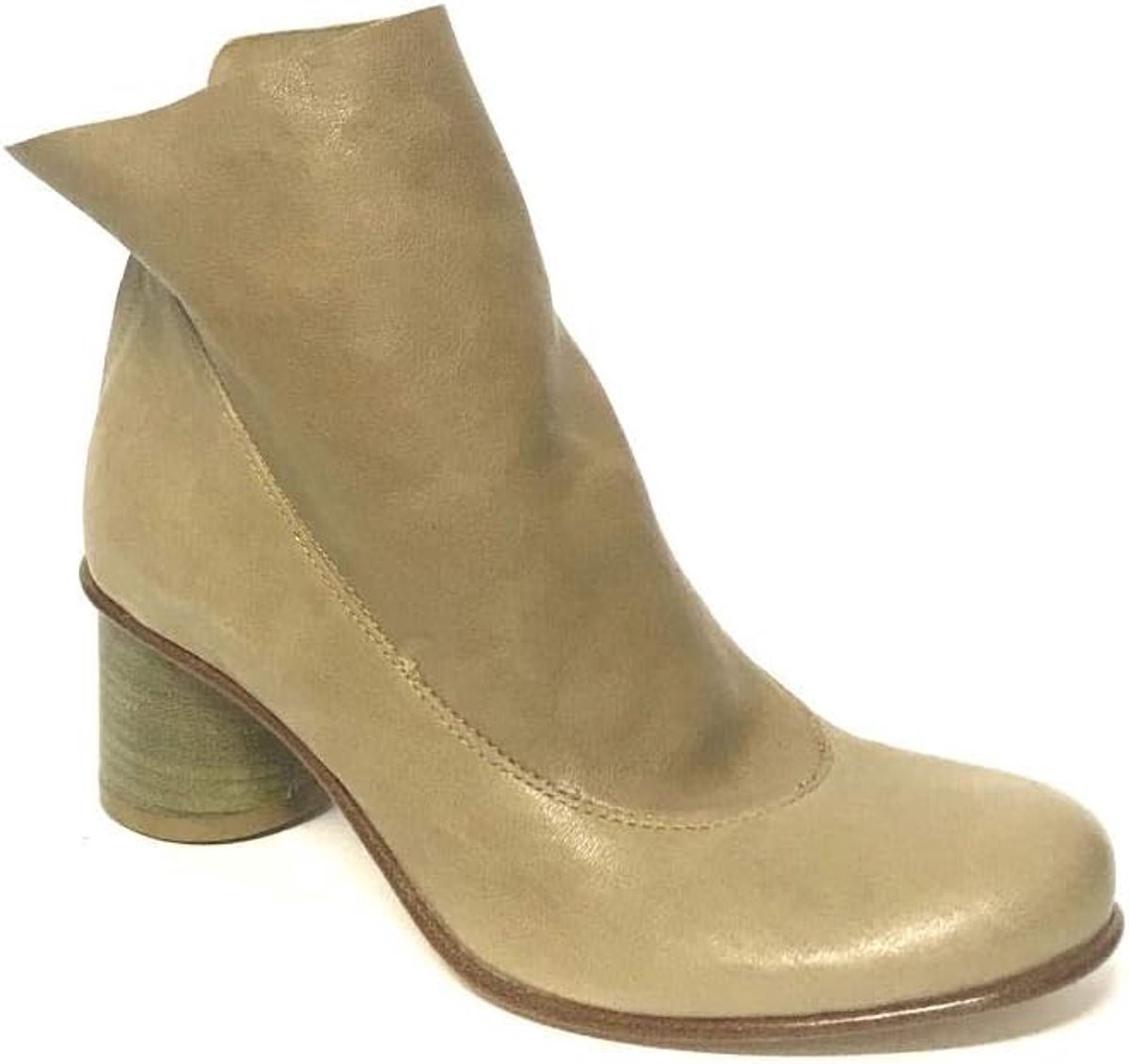 LiliMill leather boots, medium size, made in Italy, beige, 39, beige - ShopVlot