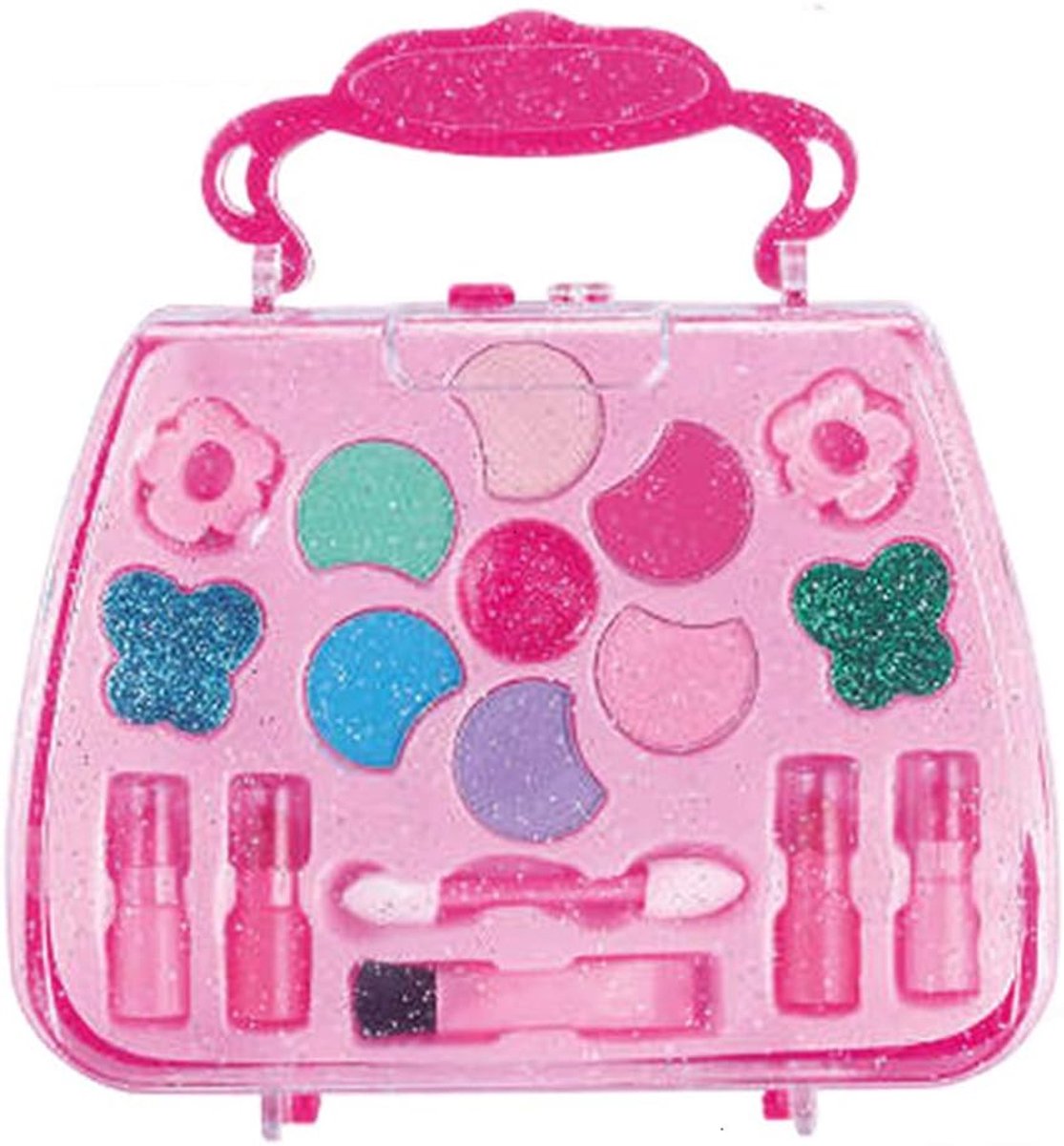 Baby Girls Make Up Set Toys Pretend Play Makeup Bag, Beauty Hair Salon Toy Party Performance Dressing Box Set Backpack - ShopVlot