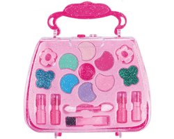 Baby Girls Make Up Set Toys Pretend Play Makeup Bag, Beauty Hair Salon Toy Party Performance Dressing Box Set Backpack - ShopVlot