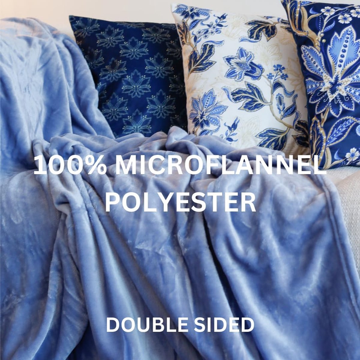 Tiseco Home Studio - Blanket COSY DELUX - microflannel - 280g/m² - 180x220cm - Silver blue - ShopVlot