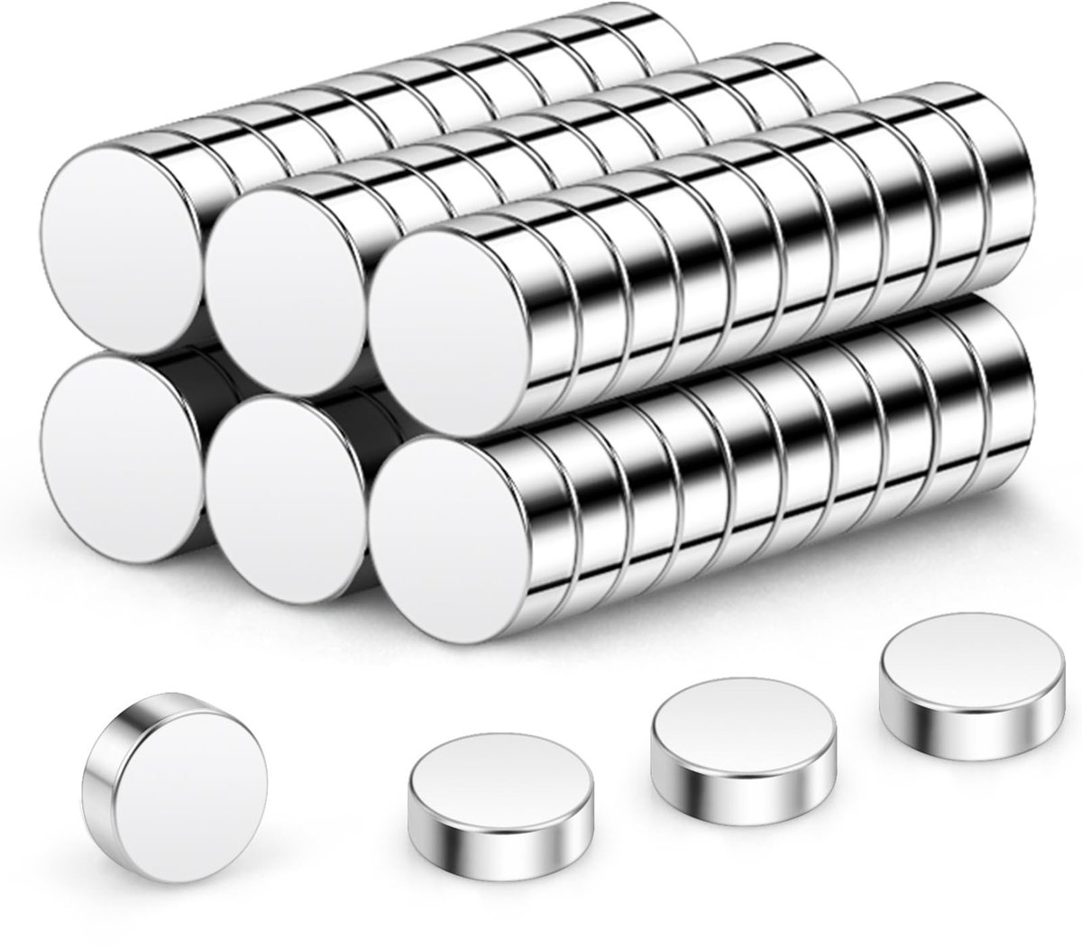 Solidchoice - Mini Neodymium Magneten 3 x 1 mm, 60 Stuks voor Diverse Toepassingen