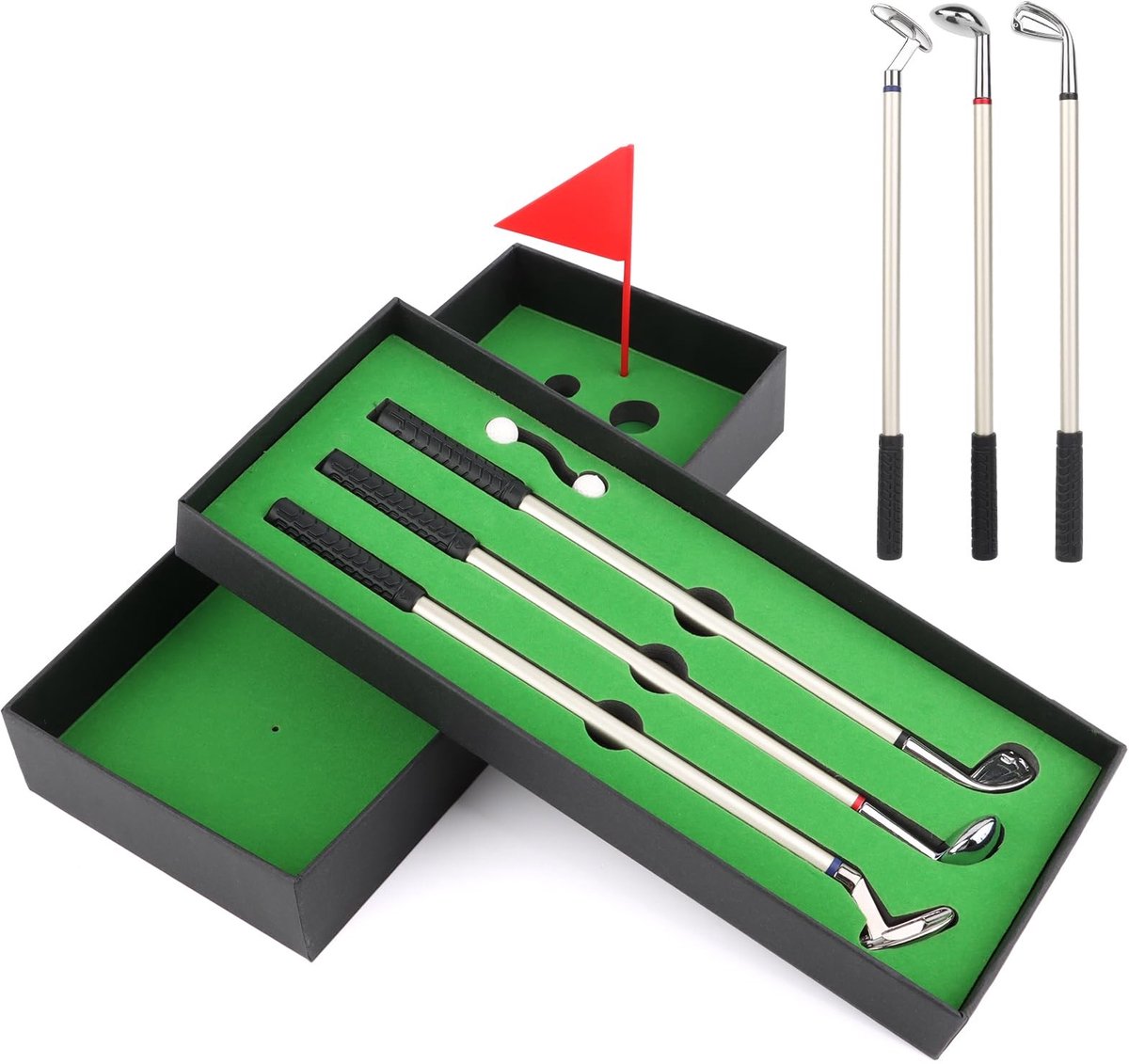 Solidchoice - Set van 3 Golf Club Balpennen in Cadeauverpakking