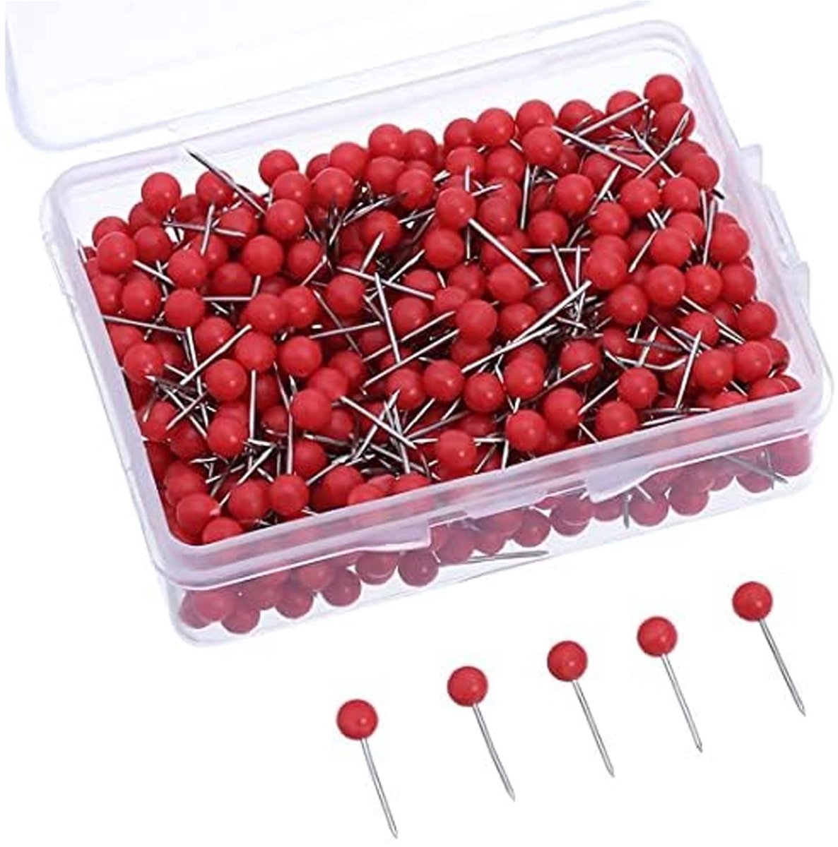 Solidchoice - 300 Stuks Rode Punaises met Ronde Kop