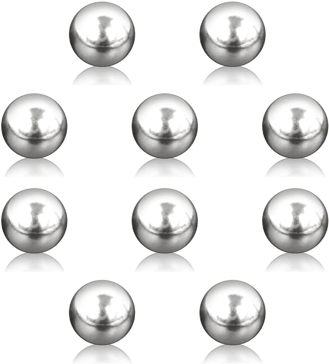 Solidchoice - Kogel van Roestvrij Staal, 15 mm, Massief Gepolijst, 10 Stuks