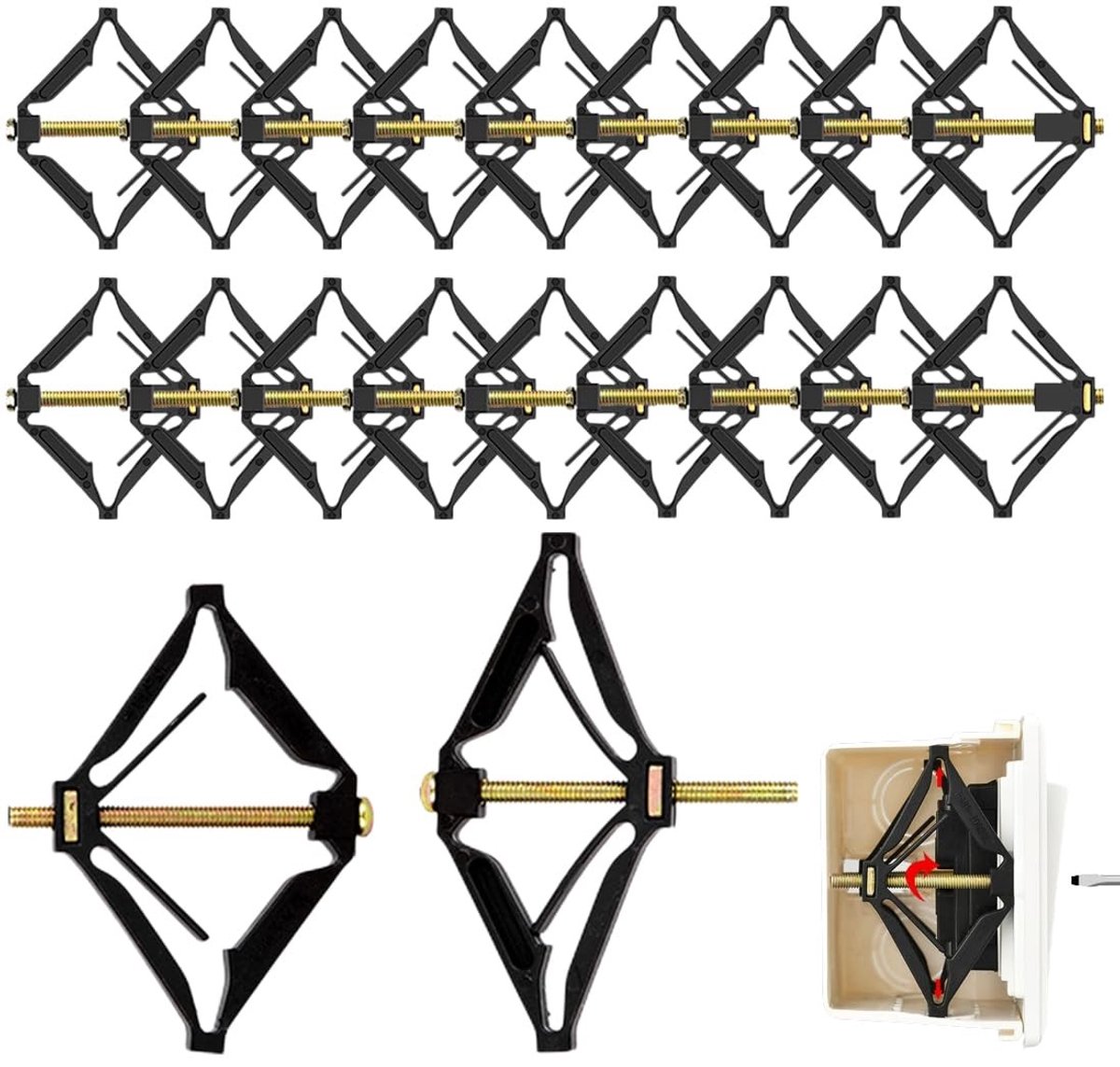 Solidchoice - Set van 20 Wandbevestigingen voor Reparatie