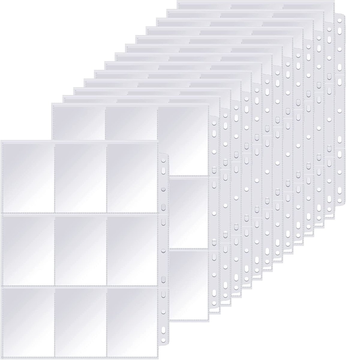 Solidchoice - 1800 Verzamelkaartenhoezen - Dubbelzijdige Folies voor Ringbanden (29 x 21 cm)