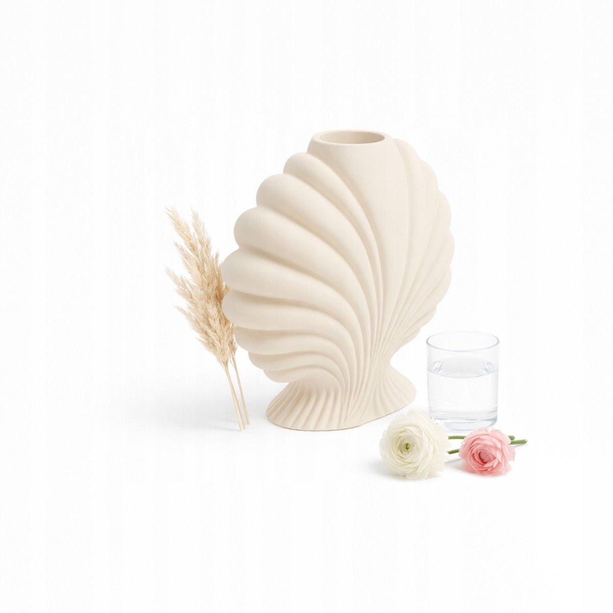 Decoratieve Schelp Vaas - Stijlvolle Bloemen Vaas voor Elk Interieur