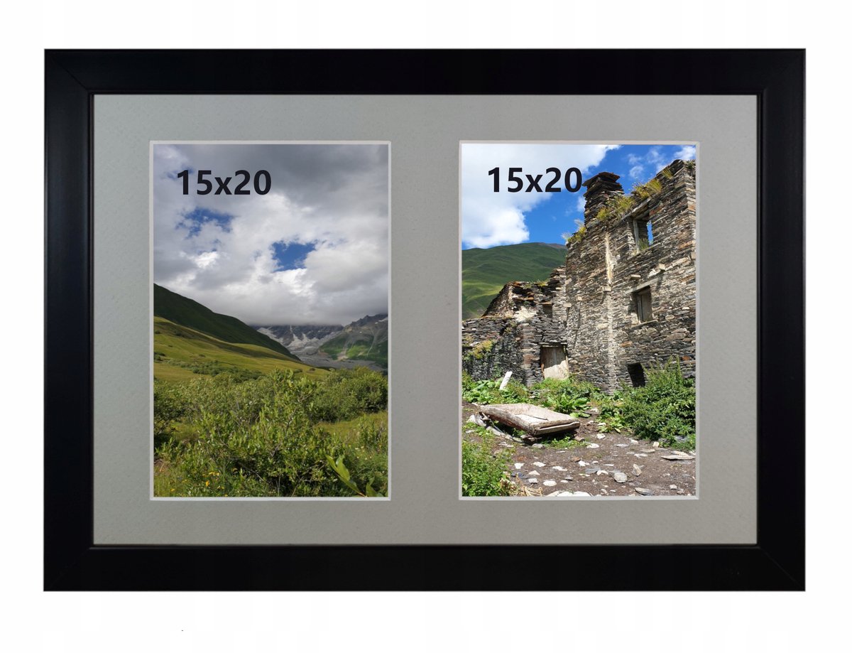 Galerij 15x20 cm voor 2 foto's met passe-partout
