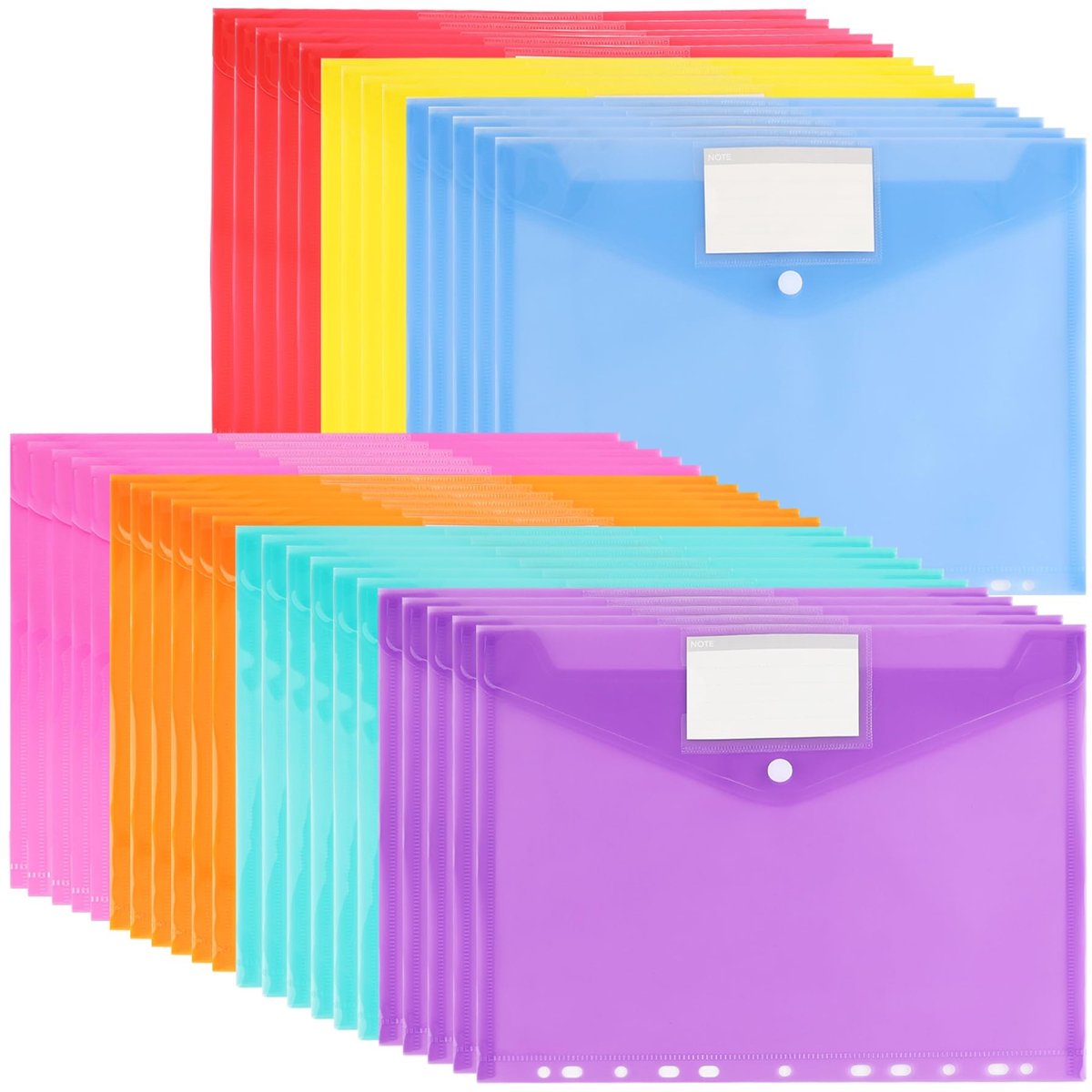 Solidchoice - Set van 40 A4 Document Compartments - Kleurige Documentfolder