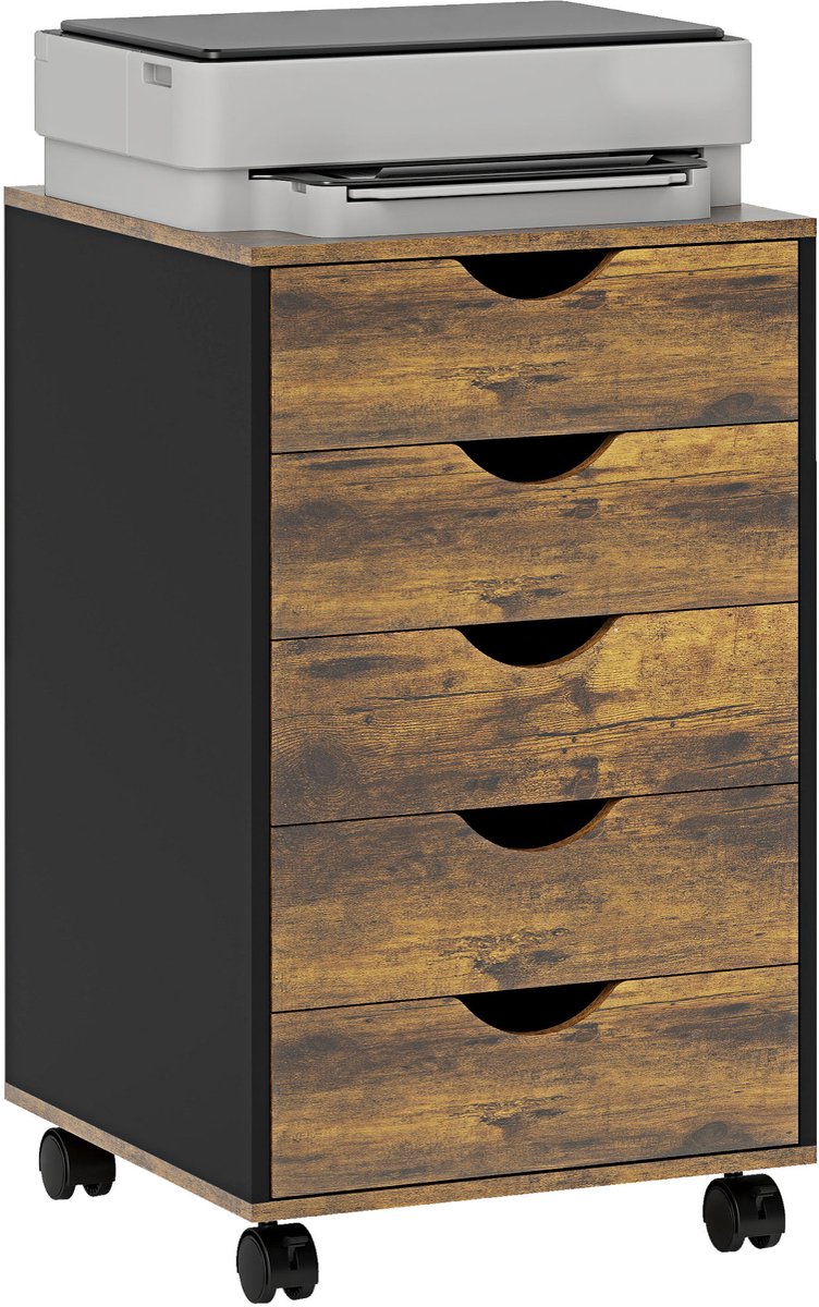 HOMCOM-archiefkast - MDF - 40x40x67cm - Bruin