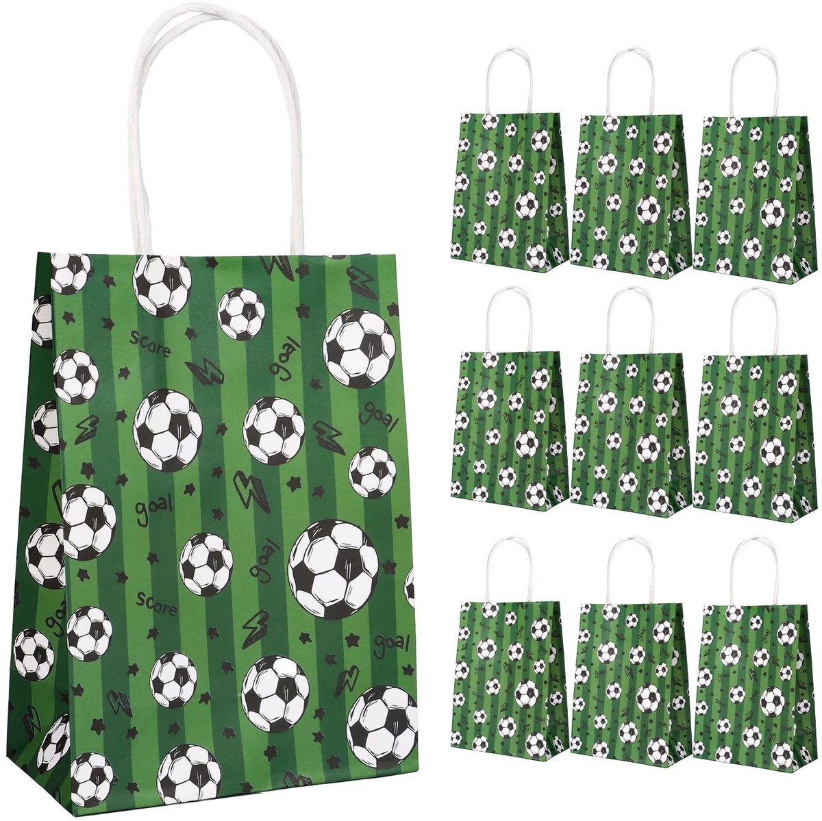 Solidchoice - Set van 10 Voetbal Cadeau Tassen voor Feesten