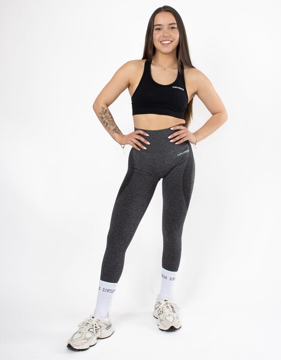 Modesty High-Waist Legging - CAPO FINALE - Leggings - S - Kleur Groen - Sportkleding - Activewear - Gymkleding - Fitnesskleding - Sportoutfit - Fitness - Hardlopen - Crossfit - Yoga - Pilates - Krachttraining — afbeelding 3