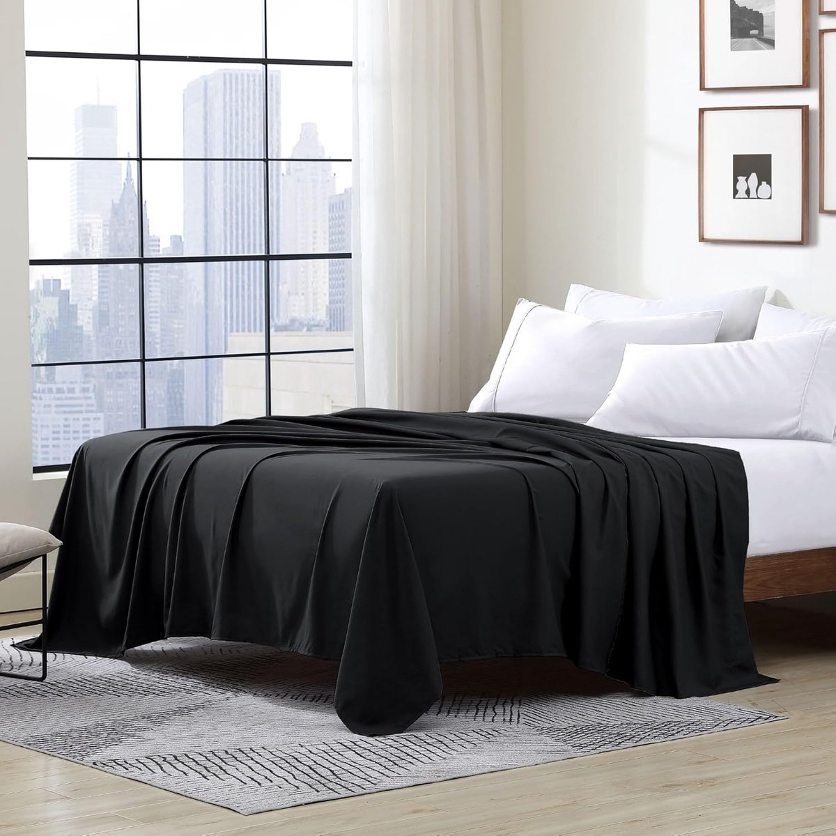 Flat Sheet Full 205cm x 243cm - Zacht microfiber - Kreuk- en vervaagbestendig - Comfort voor uw bed - SnelShoppen
